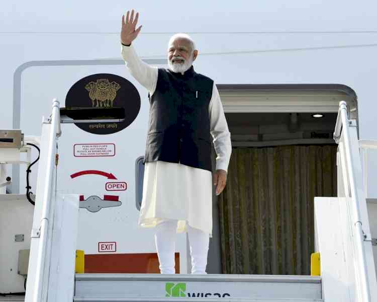 Modi arrives in Paris, to meet President Macron