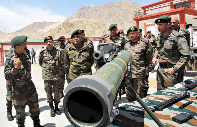 Army chief reviews force deployment along China border in Ladakh region