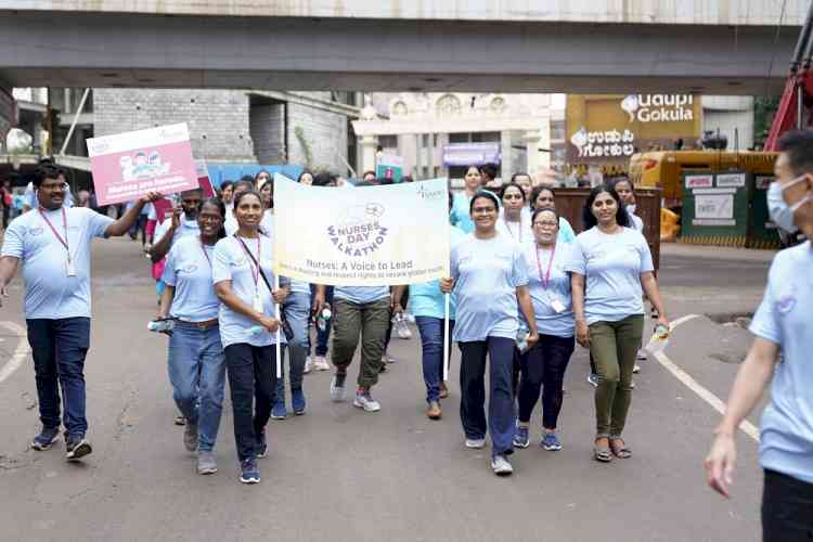 Sakra World Hospital conducts walkathon on International Nurses Day