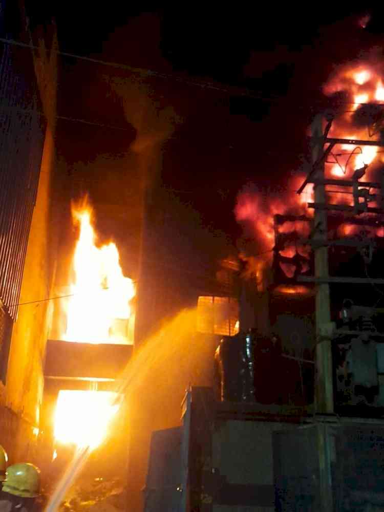 Fire breaks out at plastic factory in Delhi's Narela