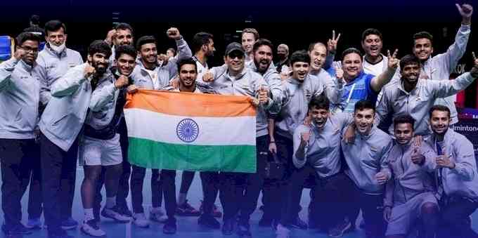 India thrash Indonesia 3-0 to win maiden Thomas Cup title