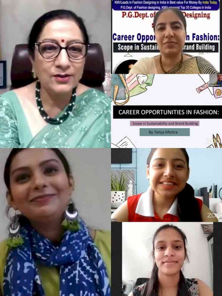 KMV organises webinar on Career Opportunities in Fashion: Scope in Sustainability and Brand Building
