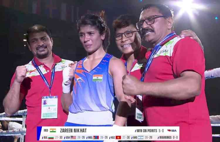Women's World Boxing: India's Nikhat Zareen wins gold, beats Jutamas Jitpong in 52kg final