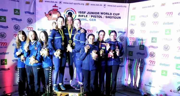 Skeet women win team bronze as India finish on top at Suhl Junior World Cup