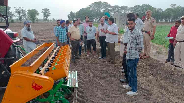 Direct Seeding of rice starts in Nawanshahr  