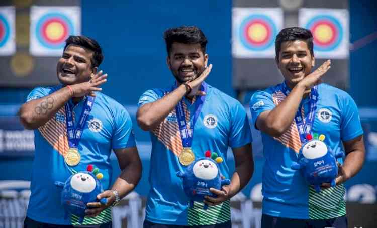 Archery World Cup: Indian men's compound team clinches gold after beating France