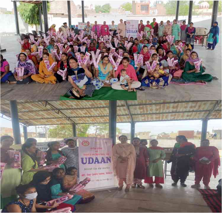 Sanitary pads distribution under UDAAN Scheme