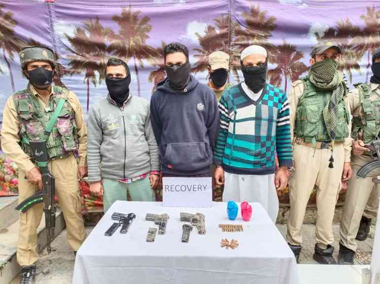 3 LeT militants, associate arrested for J&K sarpanch's murder