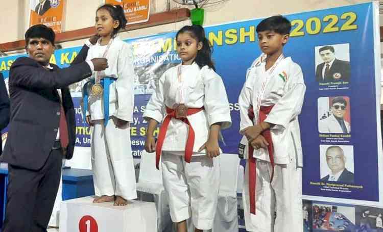 Oorja Samanta of Griffins International School wins two Gold Medals in Second East India Karate Championship 2022