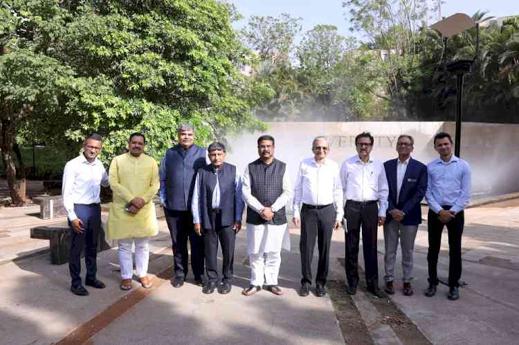 Minister Dharmendra Pradhan visits FLAME University