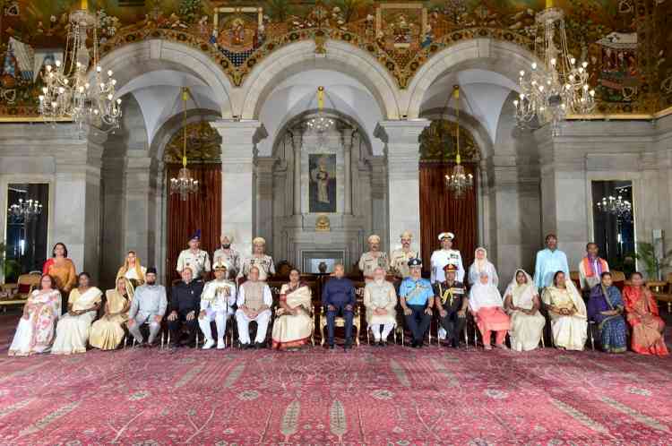 President confers one Kirti Chakra, 14 Shaurya Chakras