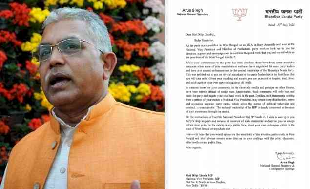 BJP censors Dilip Ghosh, bars him from speaking to media