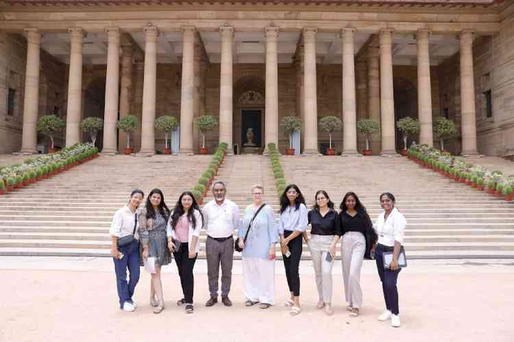 LPU fashion design students visited Rashtrapati Bhavan to research on Indian Presidents' attires