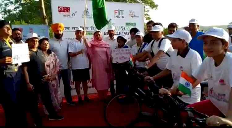 Bicycle Rally on World Bicycle Day by Nehru Yuva Kendra 