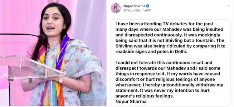 After suspension from BJP, Nupur Sharma issues apology