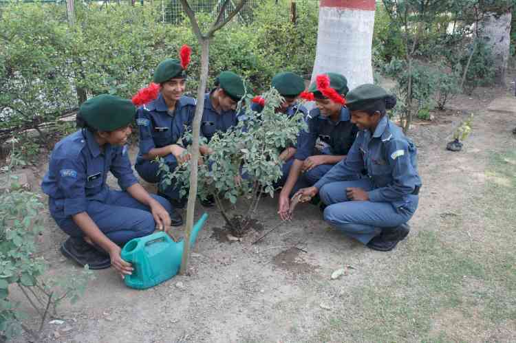 Air wing NCC cadets of Lyallpur Khalsa College celebrated Environment Day 