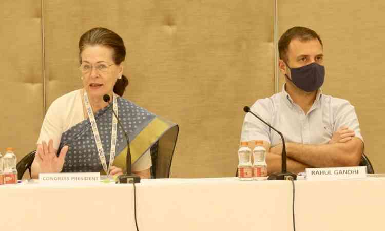 Congress workers protest against ED summons to Sonia, Rahul