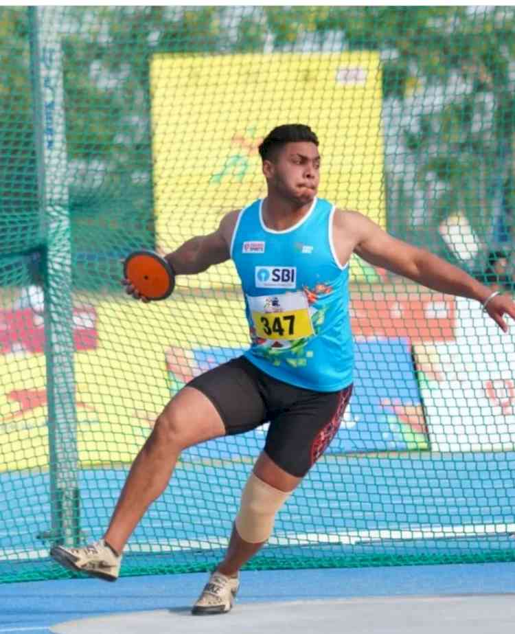 Shubhkarman of DIPS won gold medal in Khelo India Youth Games