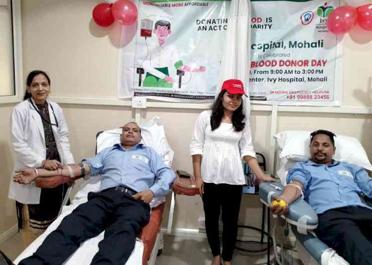 World Blood Donor Day: 70 units of blood collected at Ivy