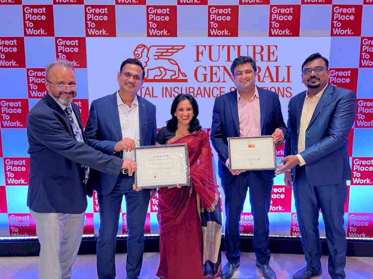 Future Generali India Insurance adjudged ‘Best General Insurance employer’ by Great Place to Work