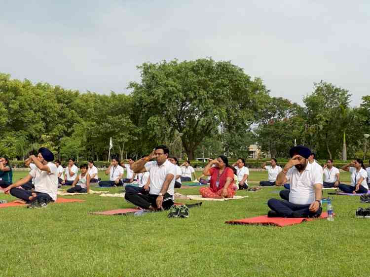 Amity University Uttar Pradesh, G B Nagar Celebrated International Yoga Day with enthusiasm.   