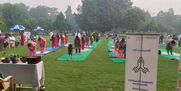 Manipal Hospitals, Ghaziabad organises a yoga session on International Yoga Day