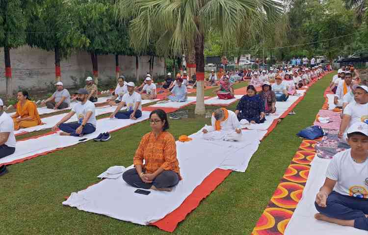 8th International Yoga Day celebrated in office of Ferozepur Cantonment Board