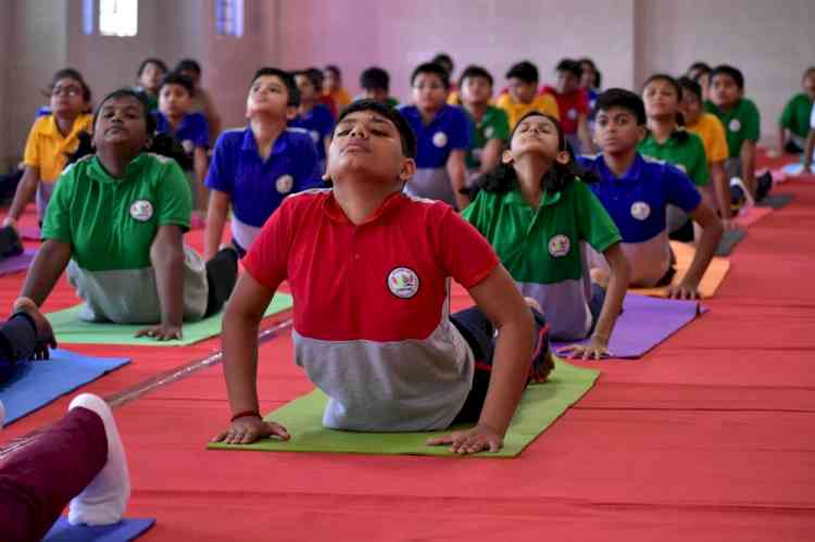 Griffins International School celebrated 8th International Day for Yoga with much enthusiasm