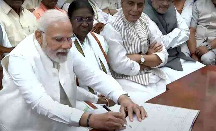 Presidential poll: Draupadi Murmu files nomination in Modi's presence