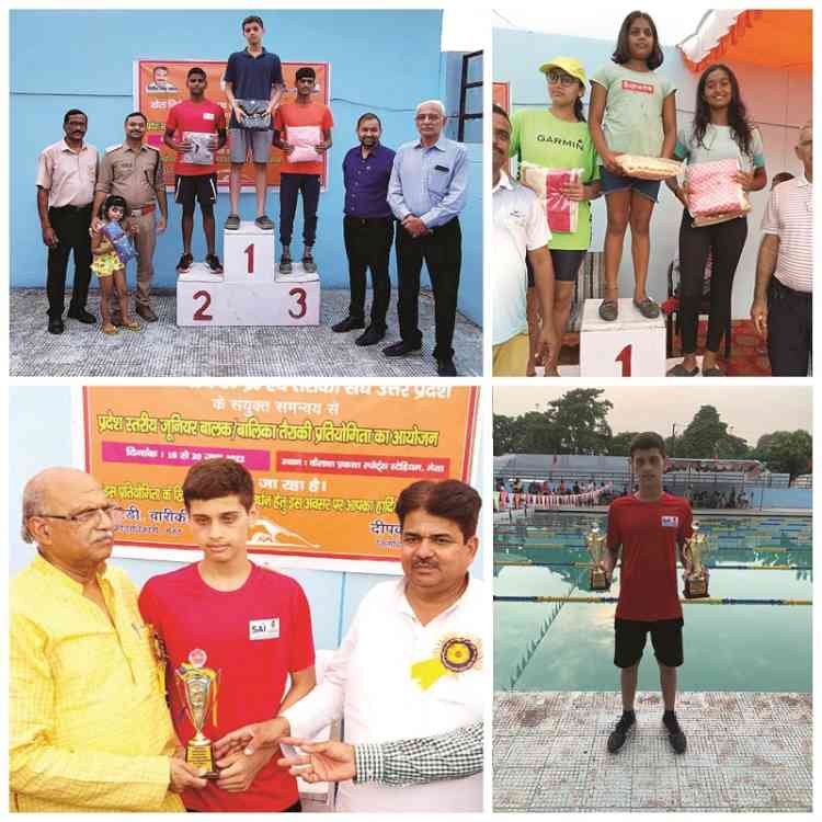 DPS Indirapuram students bagged Gold, Silver, and Bronze medals at UP’s Aquatic Junior Championship