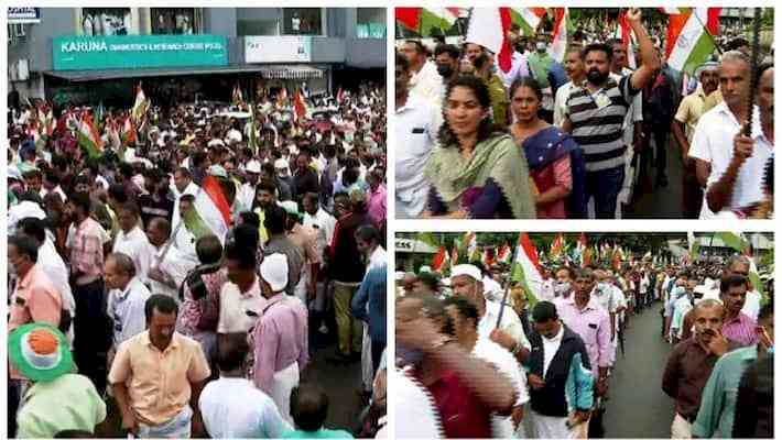 Thousands protest against vandalisation of Rahul's Wayanad office