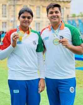 Archery World Cup: Abhishek, Jyothi bag compound mixed team gold for India in Paris