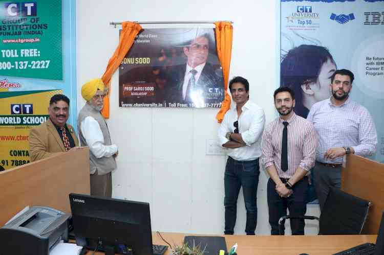 Actor Sonu Sood inaugurates Prof. Saroj Sood Scholarship at CT University