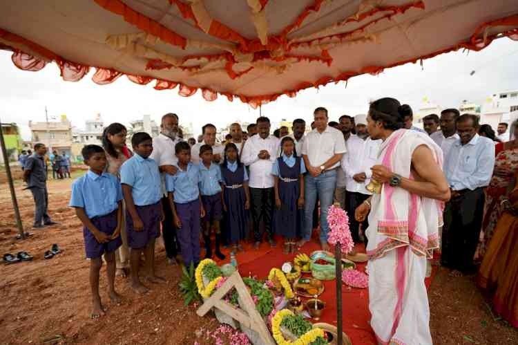 The Akshaya Patra Foundation and NTT Ltd lay foundation stone for  Government School in Bengaluru