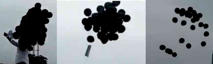 Black balloons released at Vijayawada airport during PM' visit