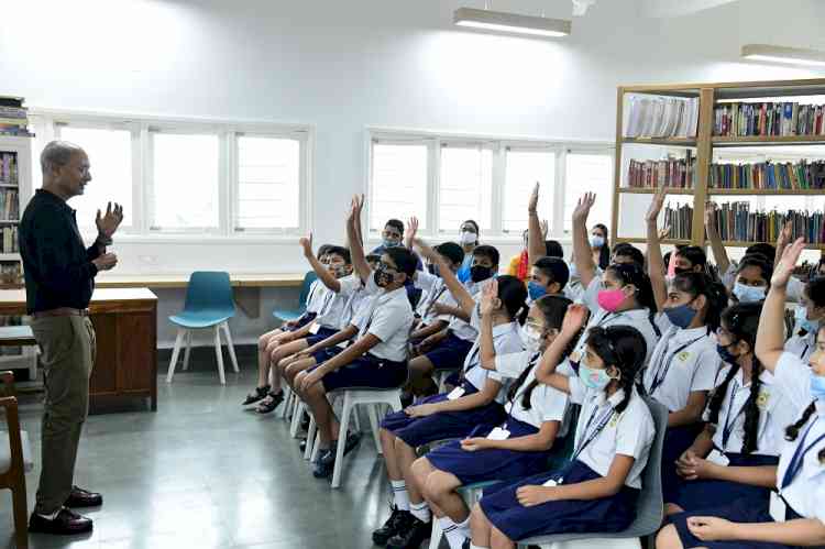 Jasudben ML School inaugurates its newly renovated library for its students from pre-primary to class XII as well as its teachers