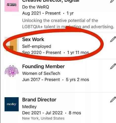 Netizens applaud woman who adds sex work as experience on LinkedIn