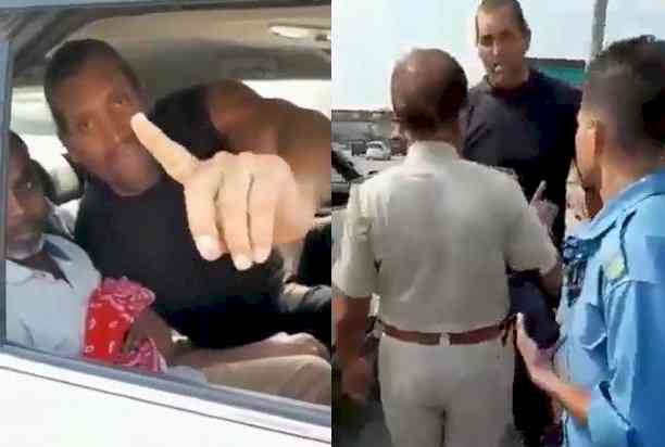 Former WWE star Khali caught on video arguing with toll plaza staff