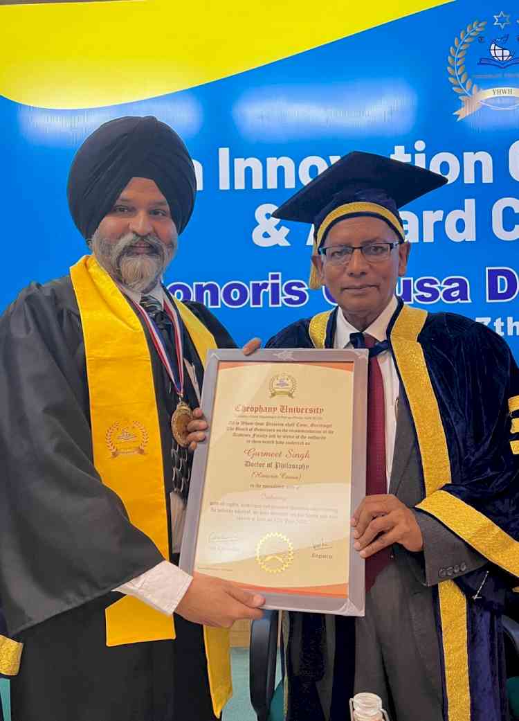 Kular awarded with Honorary Doctorate Degree in Business Management and Social Entrepreneurship in New Delhi