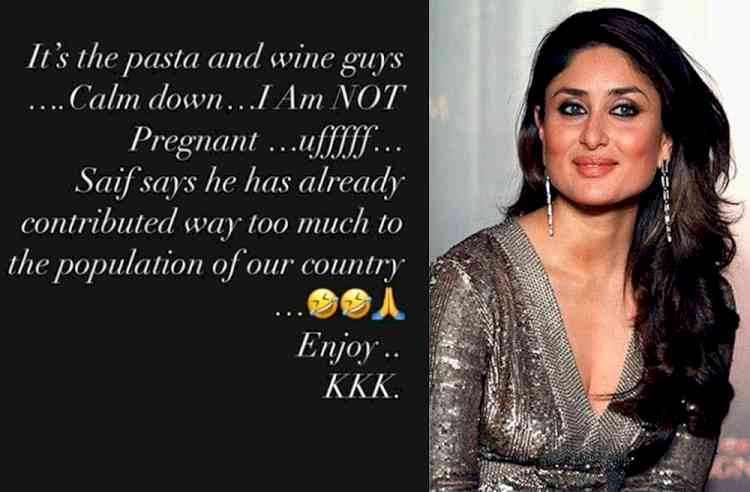 Kareena's witty reaction to pregnancy rumours: It's the pasta and wine