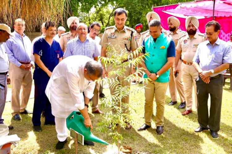 MP Sanjeev Arora and IG SPS Parmar launch tree plantation drive 