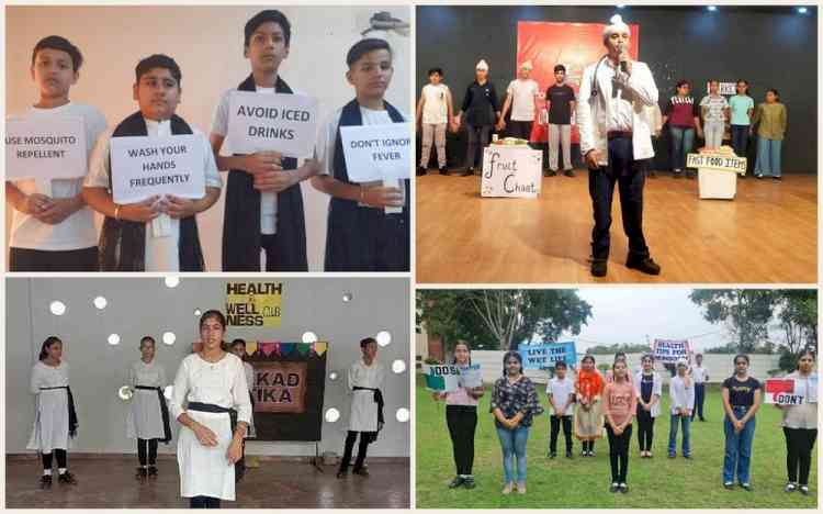 Students of `Health and Wellness Club’ of Innocent Hearts’ spread awareness through `Do’s and Don’ts role play in Rainy Season