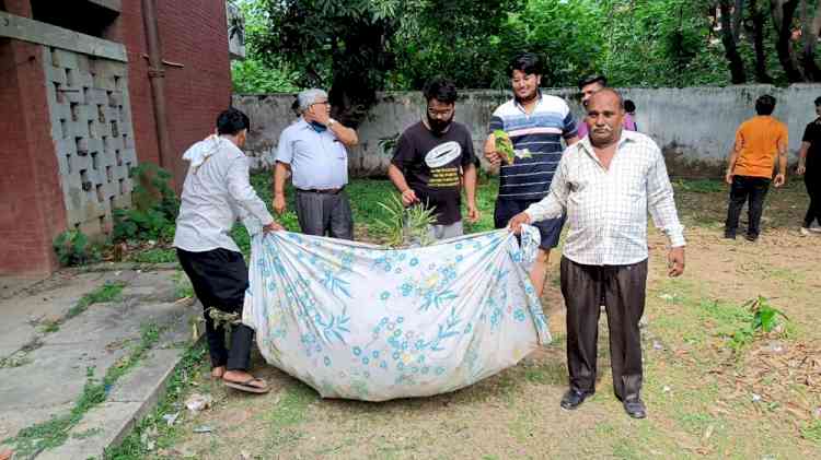 Cleanliness drive inside and around hostel  