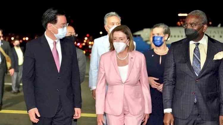 World faces choice between autocracy & democracy, says Pelosi after touchdown in Taiwan