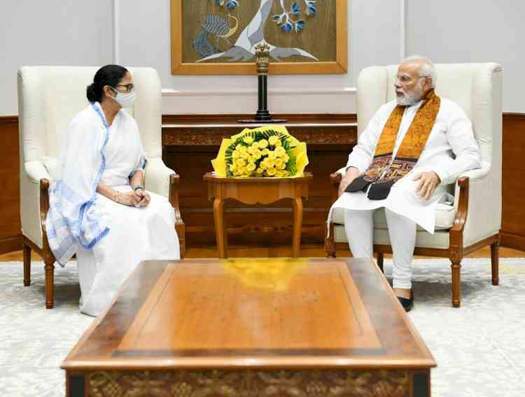 Mamata meets PM Modi, raises issue of GST dues