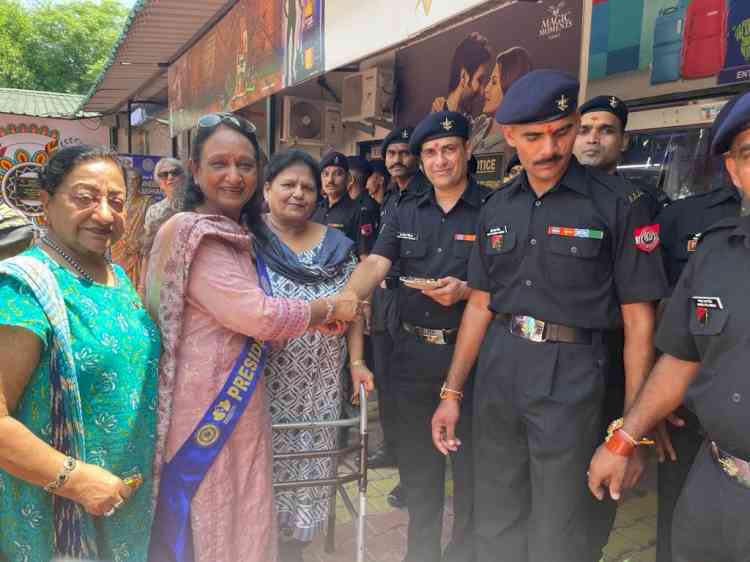 Inner Wheel Club of Ludhiana alongwth Nirdosh School for Mentally Challenged celebrate Raksha Bandhan with Indian Jawans