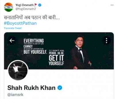Sadhu calls for boycott of Shah Rukh-starrer 'Pathan', gets death threat