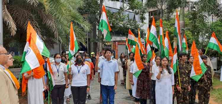 Social Awareness March by Students of Orchids - The International School to commemorate the 75th Independence Day