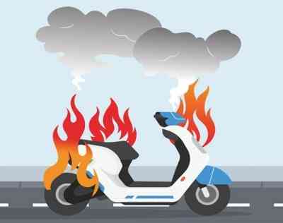 Two e-bikes catch fire as batteries explode