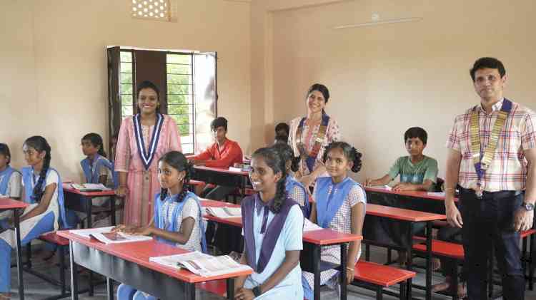 60 school desks worth Rs Two Lakhs donated to a Govt School